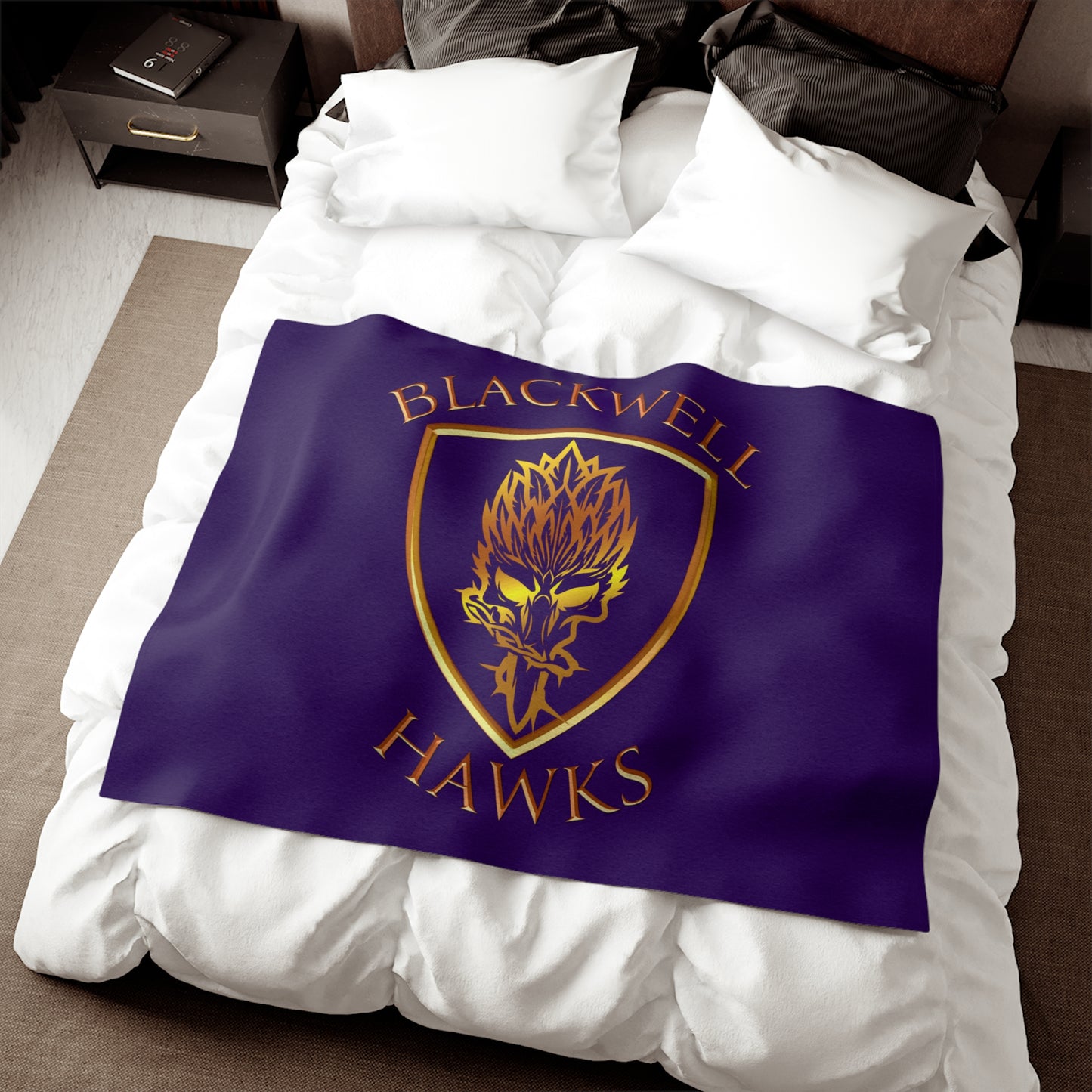 Blackwell Hawks Sweatshirt Blanket - Purple