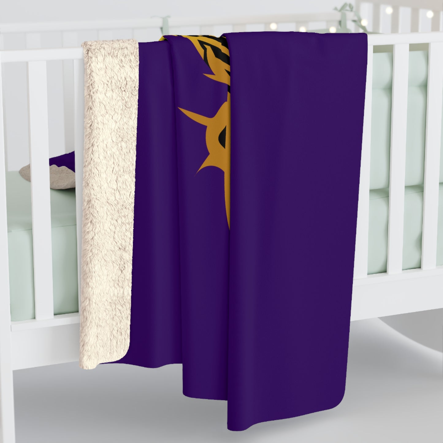 Blackwell Hawks Sherpa Fleece Blanket - Dark Purple