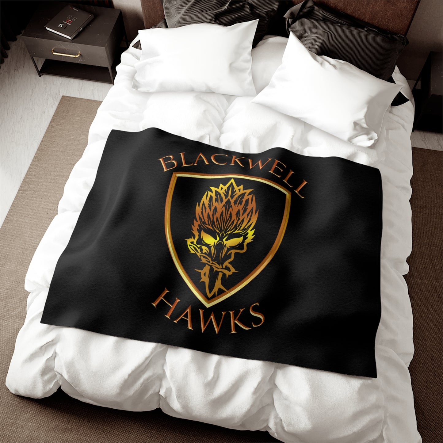 Blackwell Hawks Sweatshirt Blanket - Black