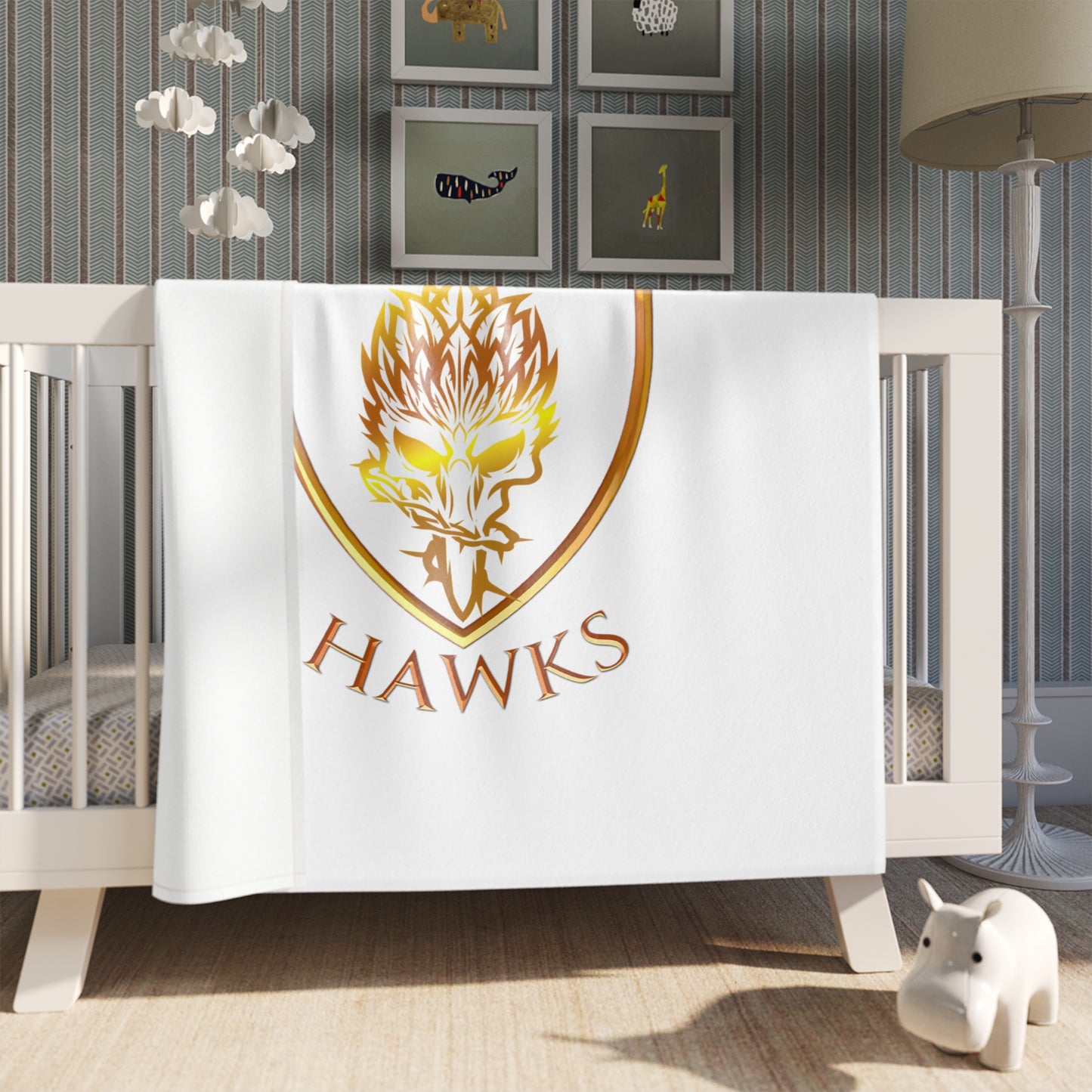 Blackwell Hawks Throw Blanket - White