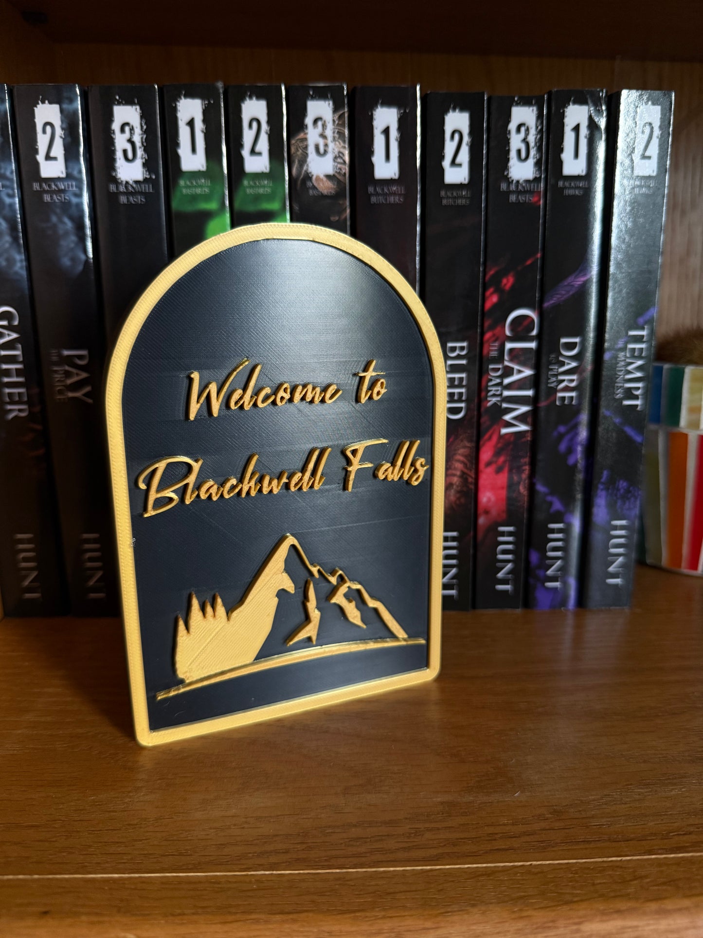 Welcome to Blackwell Falls Bookshelf Sign