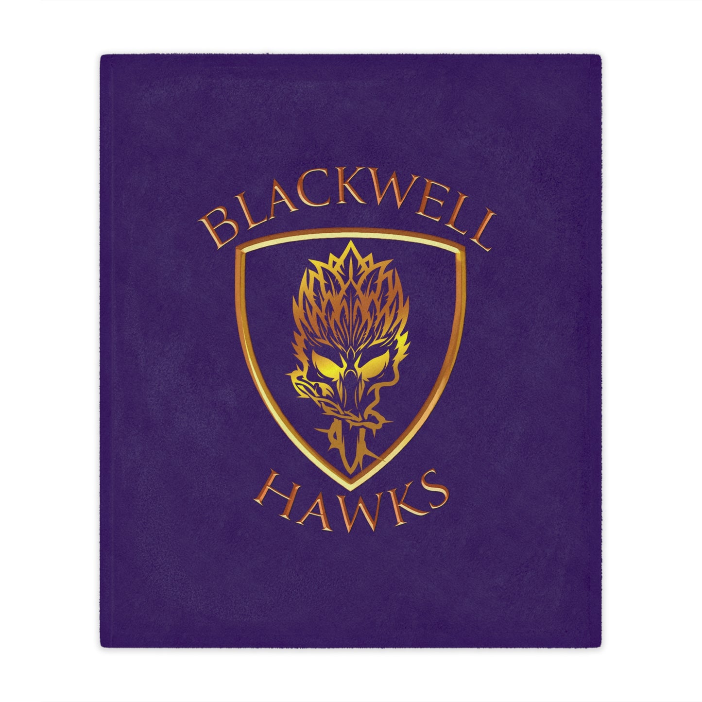 Blackwell Hawks Minky Blanket - Purple