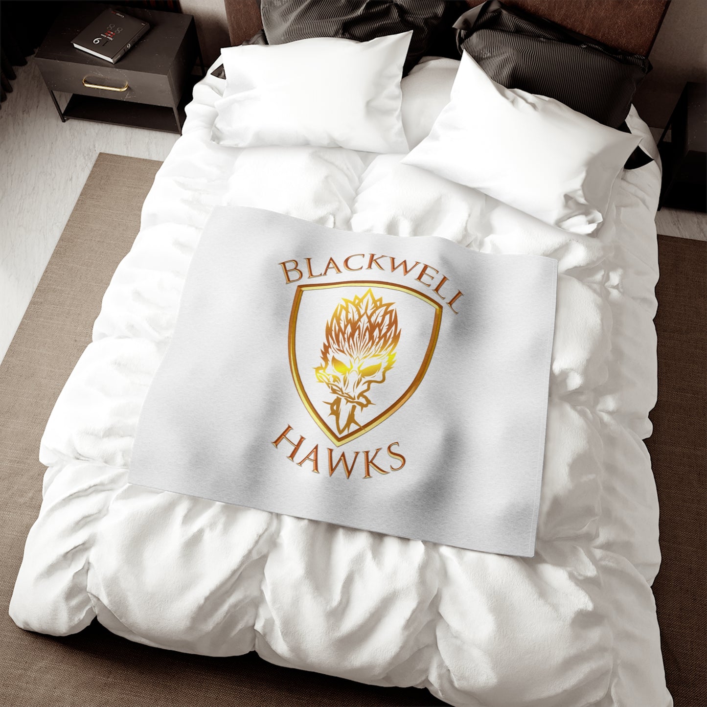 Blackwell Hawks Sweatshirt Blanket - White