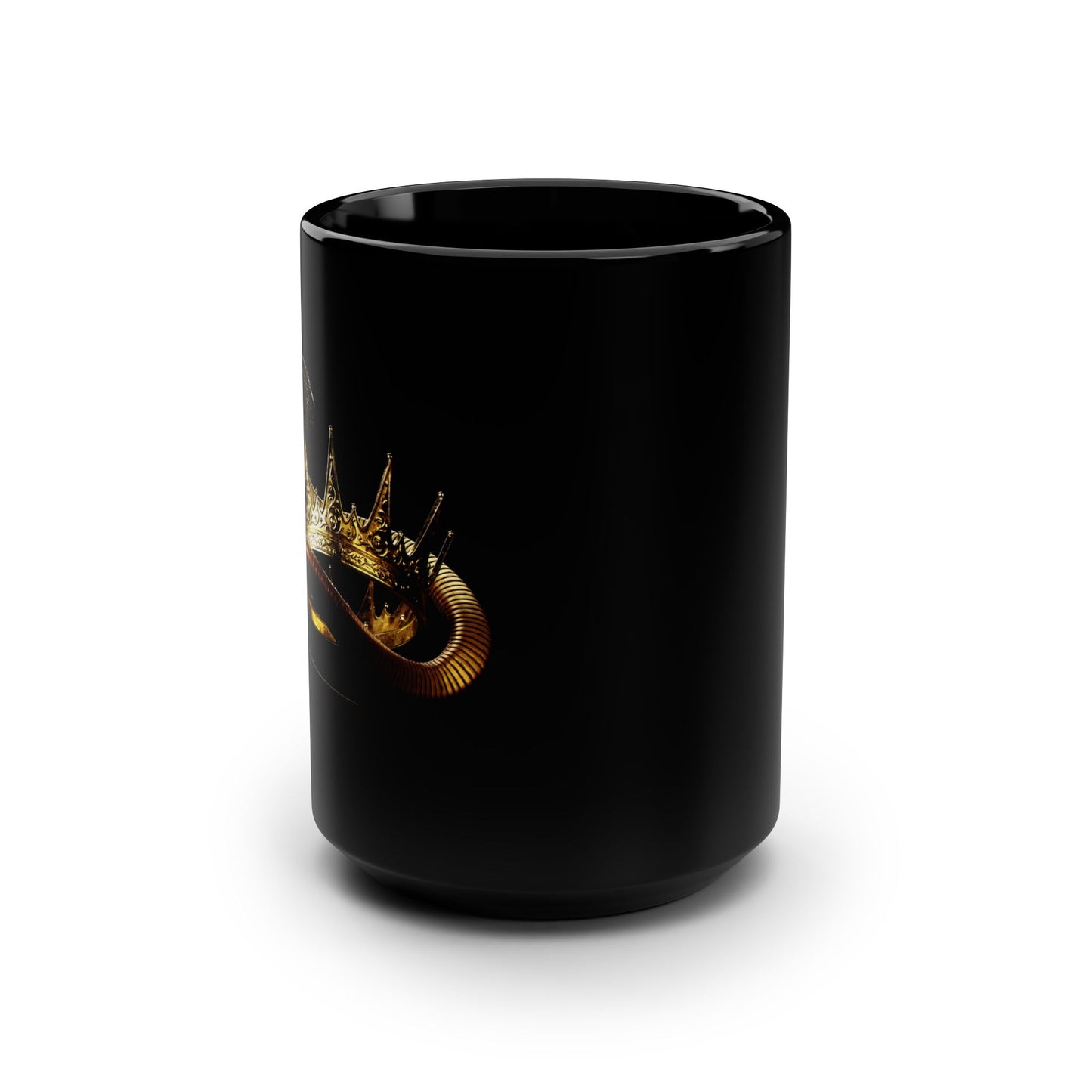 Kings Black Ceramic Mug, 15oz