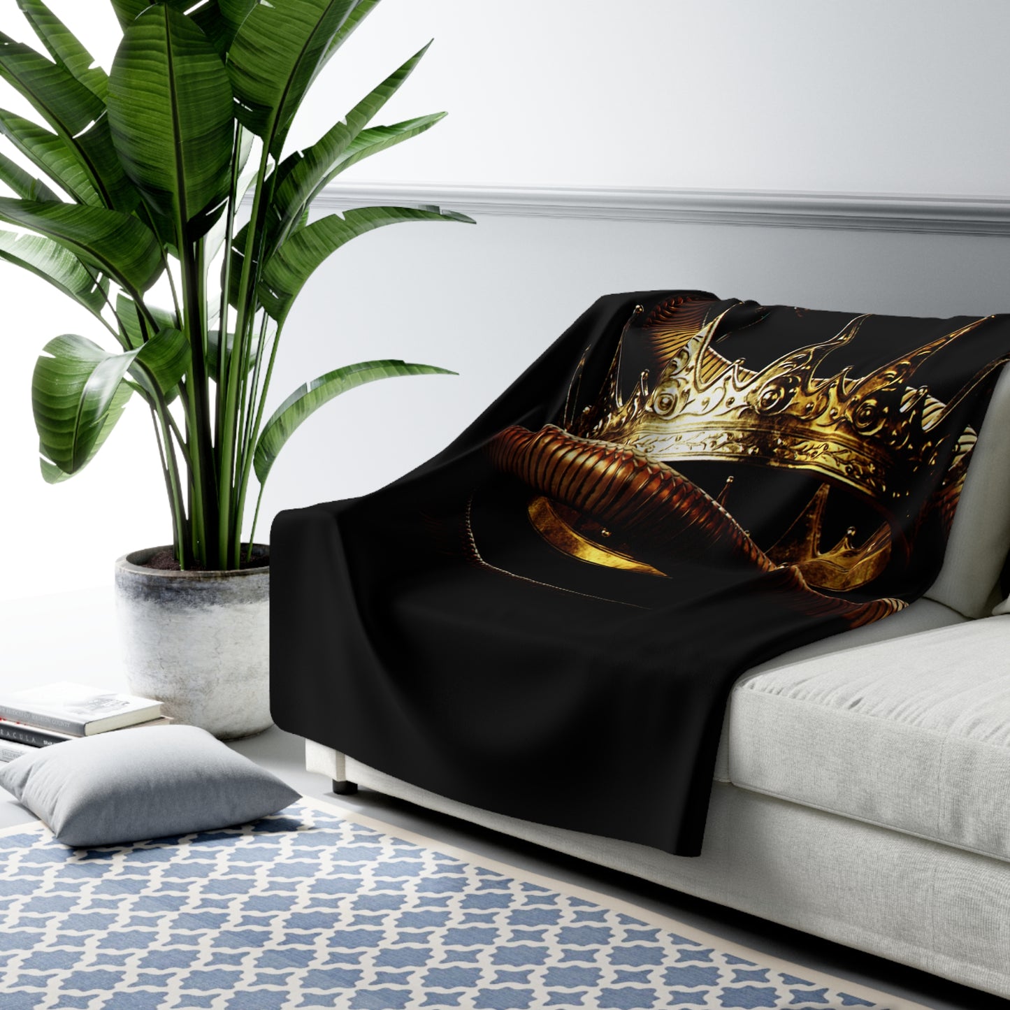 Kings Sherpa Fleece Blanket - Black