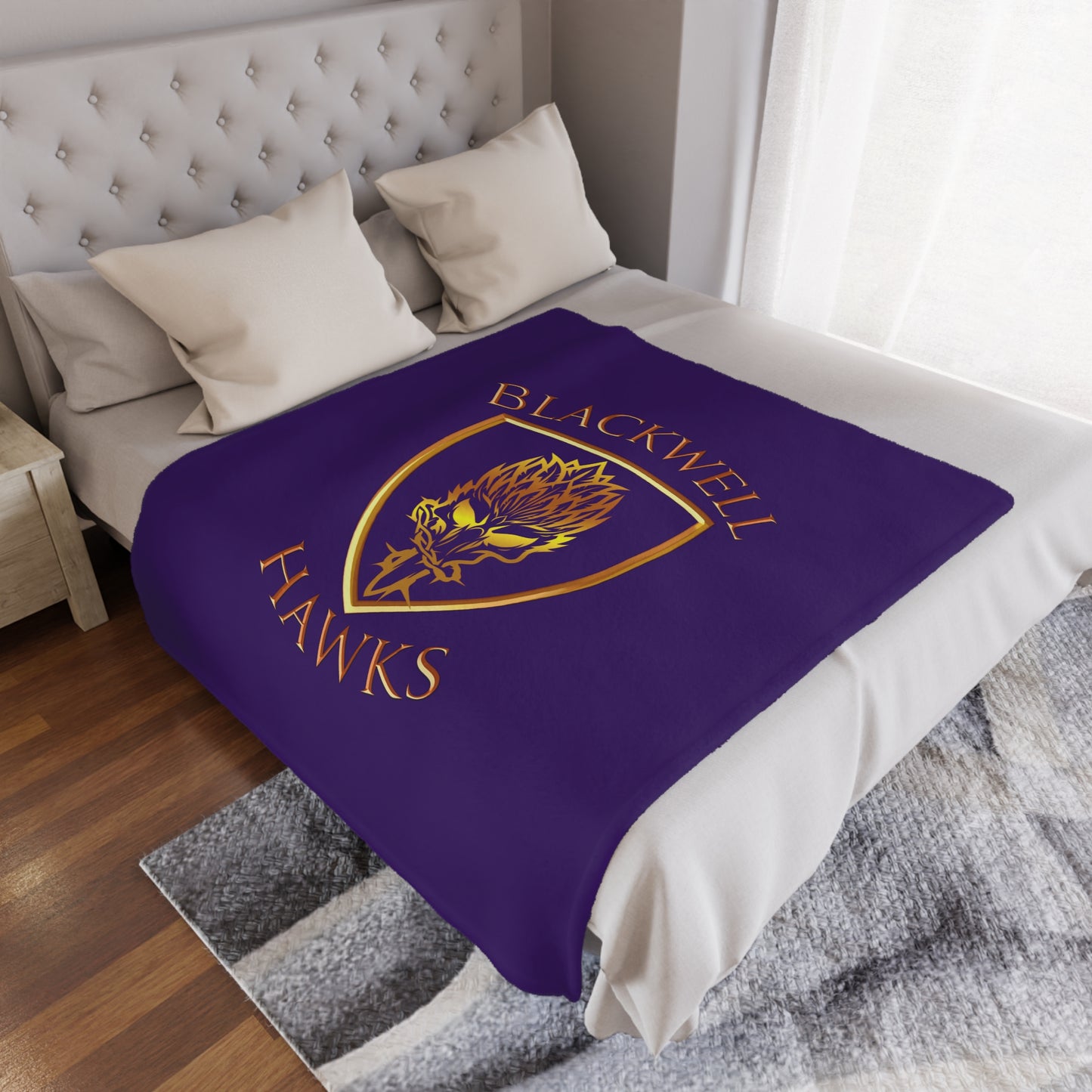 Blackwell Hawks Minky Blanket - Purple