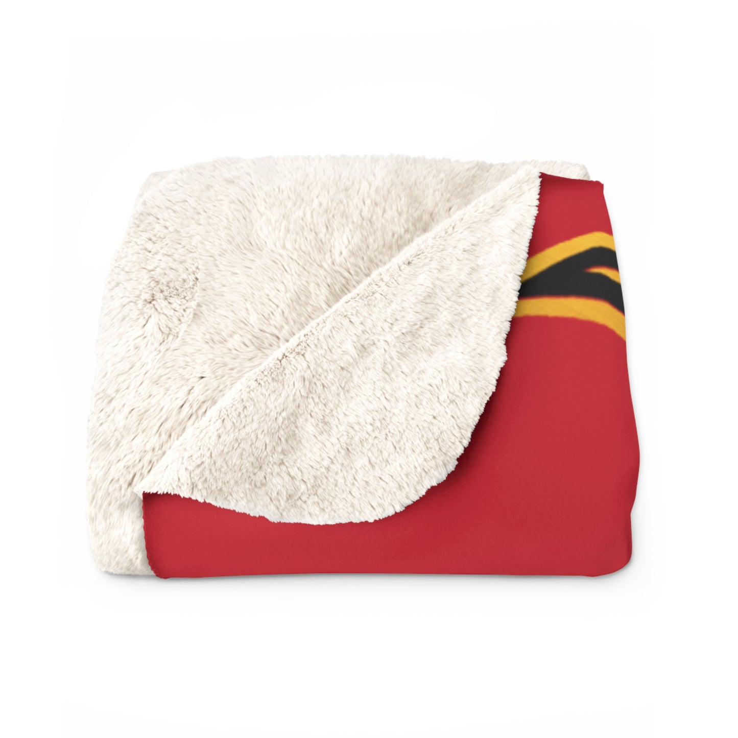Butchers Sherpa Fleece Blanket - Dark Red