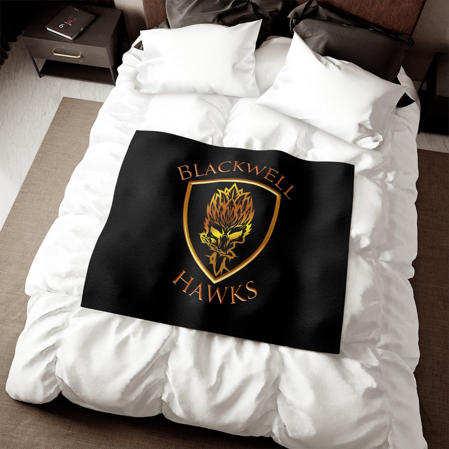 Blackwell Hawks Sweatshirt Blanket - Black