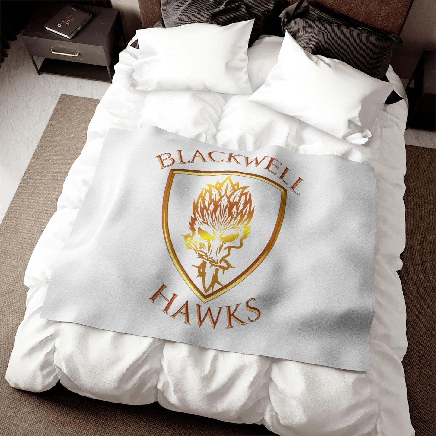 Blackwell Hawks Sweatshirt Blanket - White