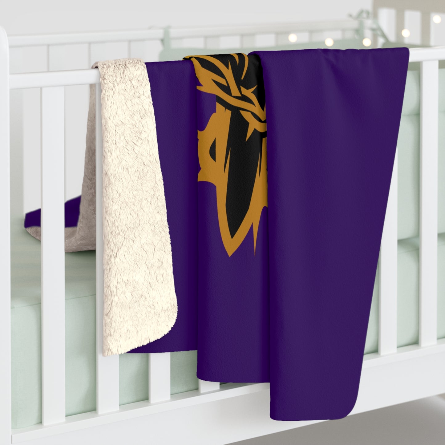 Blackwell Hawks Sherpa Fleece Blanket - Dark Purple