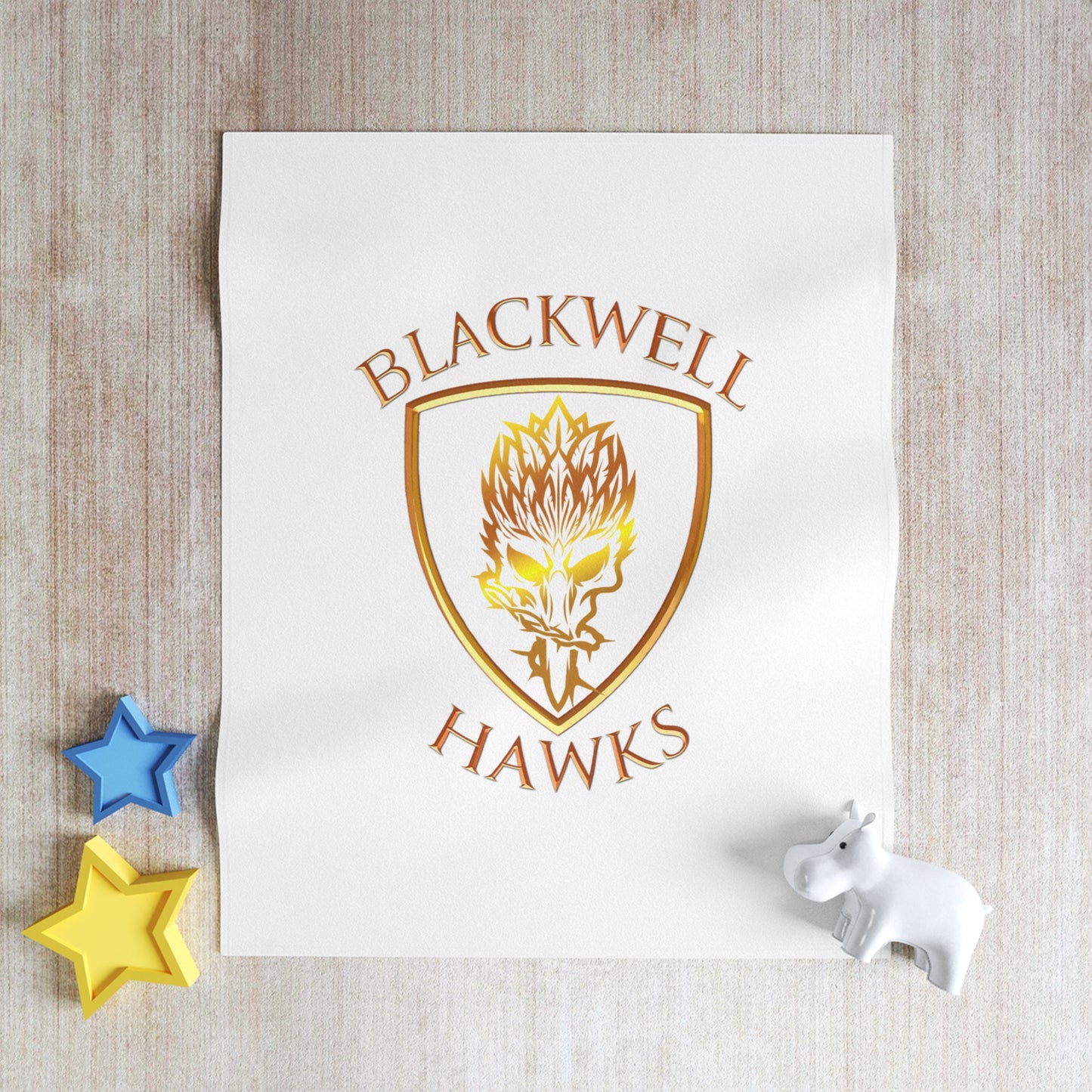Blackwell Hawks Throw Blanket - White