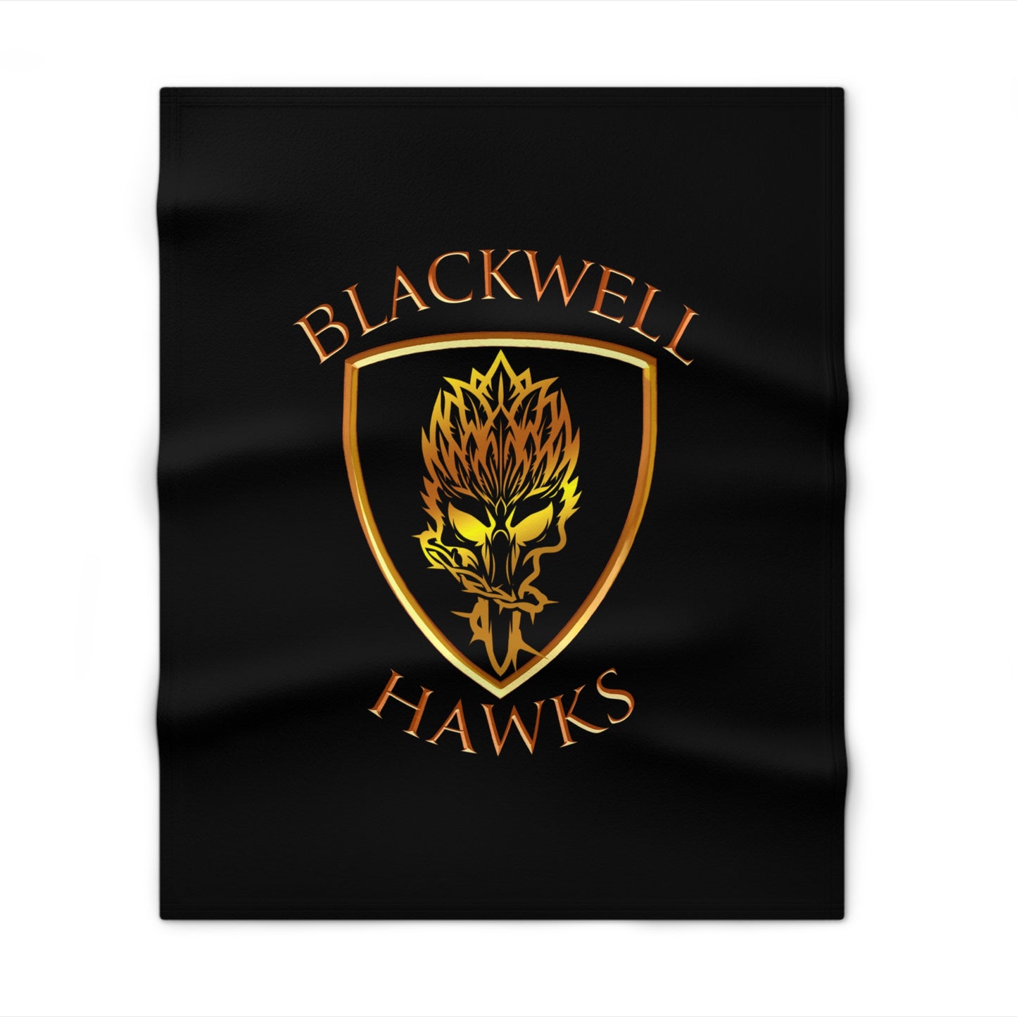 Blackwell Hawks Throw Blanket - Black