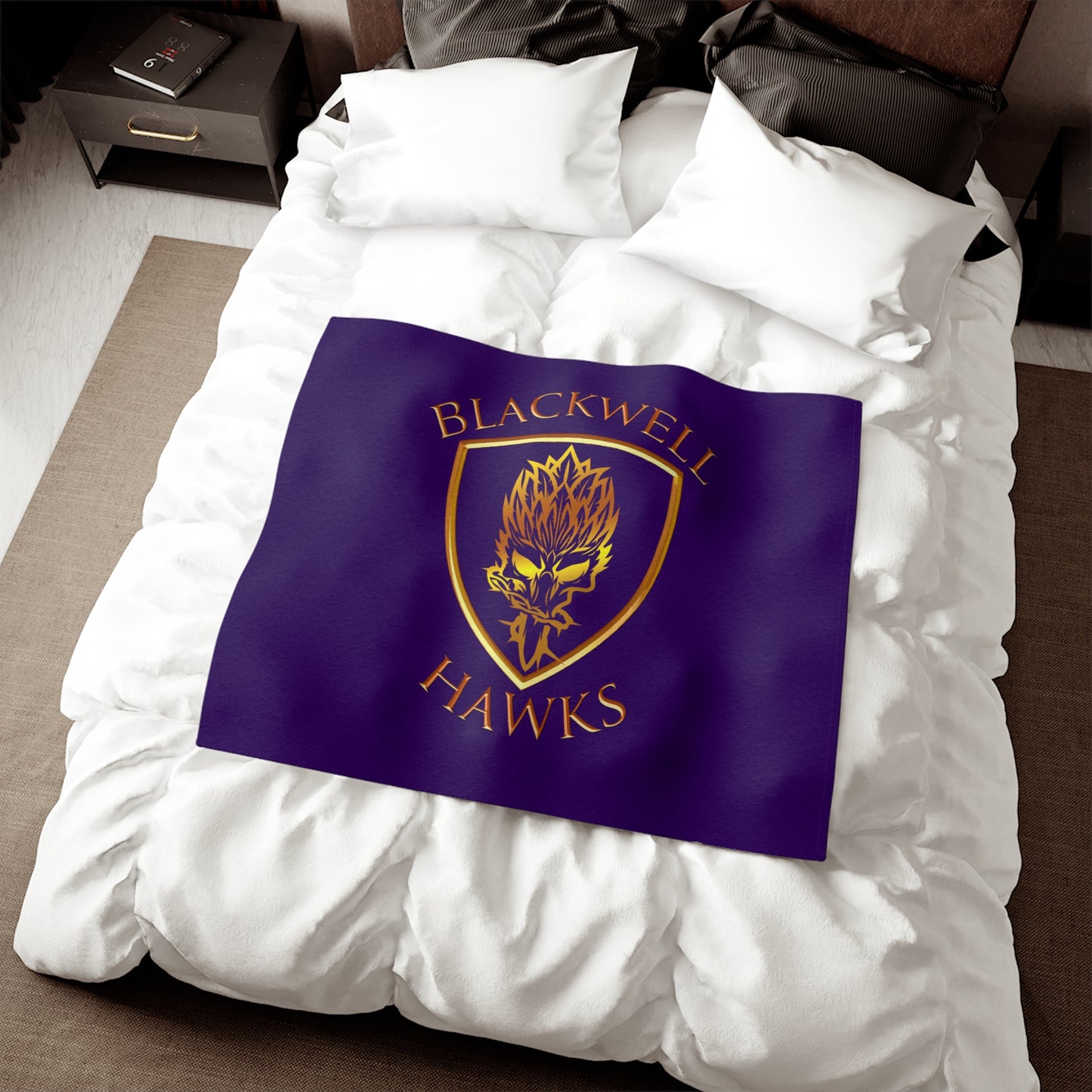 Blackwell Hawks Sweatshirt Blanket - Purple