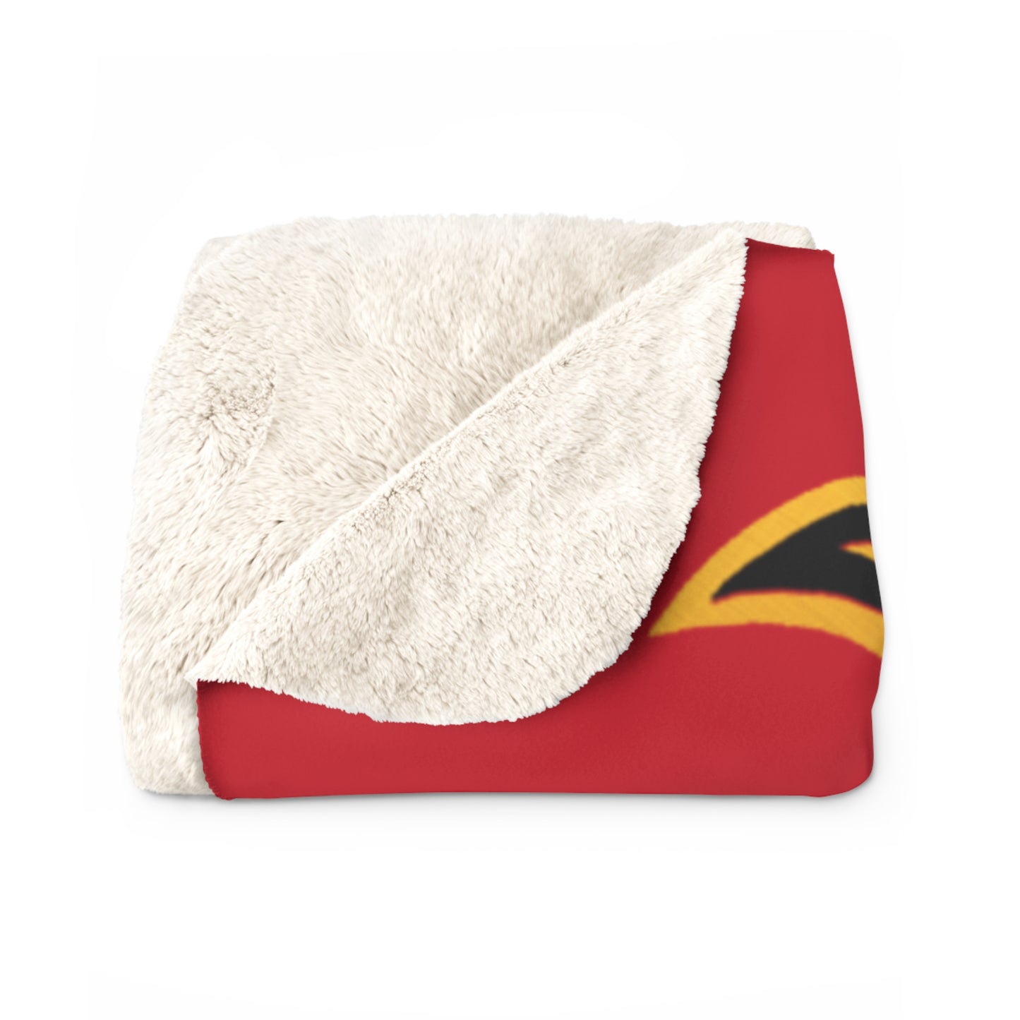 Butchers Sherpa Fleece Blanket - Dark Red
