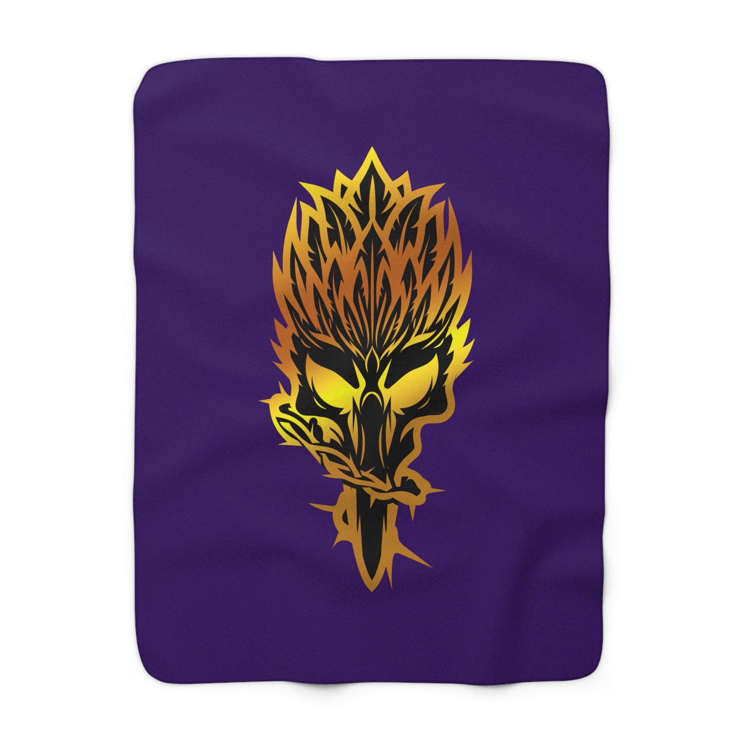 Blackwell Hawks Sherpa Fleece Blanket - Dark Purple