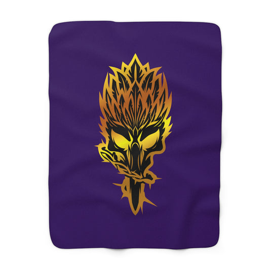 Blackwell Hawks Sherpa Fleece Blanket - Dark Purple