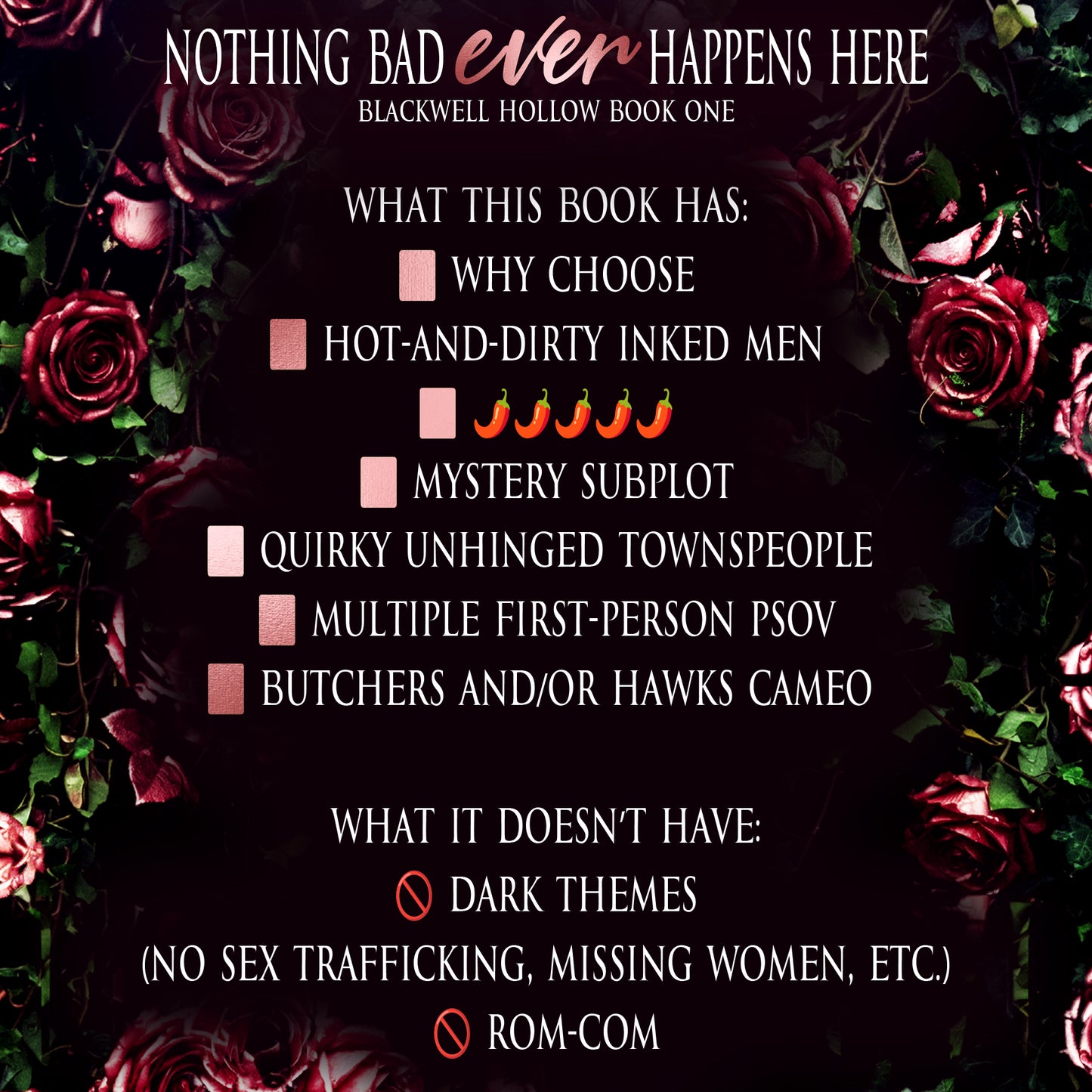 MODEL Nothing Bad Ever Happens Here (Blackwell Hollow Book 1) - SIGNED MODEL PAPERBACK